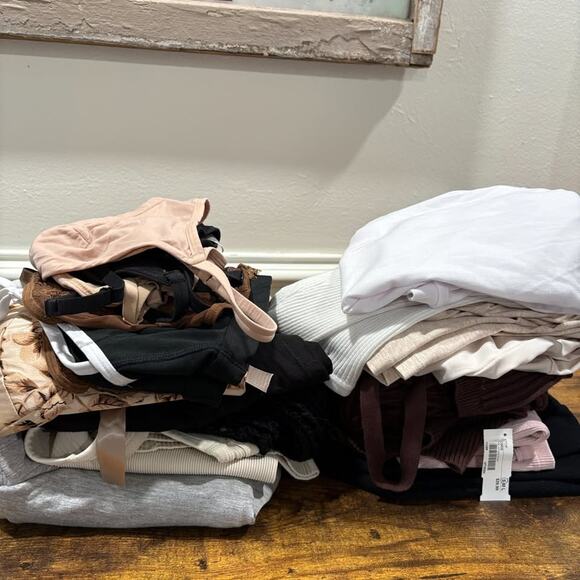 SHEIN Tops - Bundle of Size S/M Clothes (16 Pieces) Tops Pants Bras Neutrals Basics